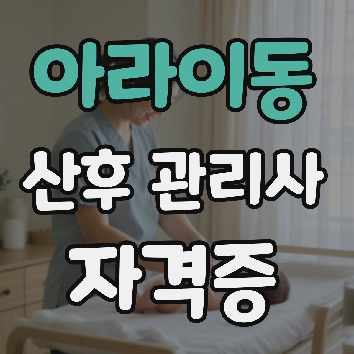 아라이동 산후 관리사 자격증