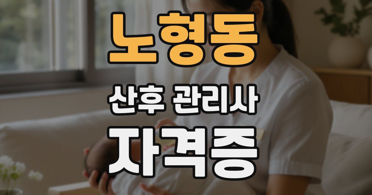 노형동 산후 관리사 자격증