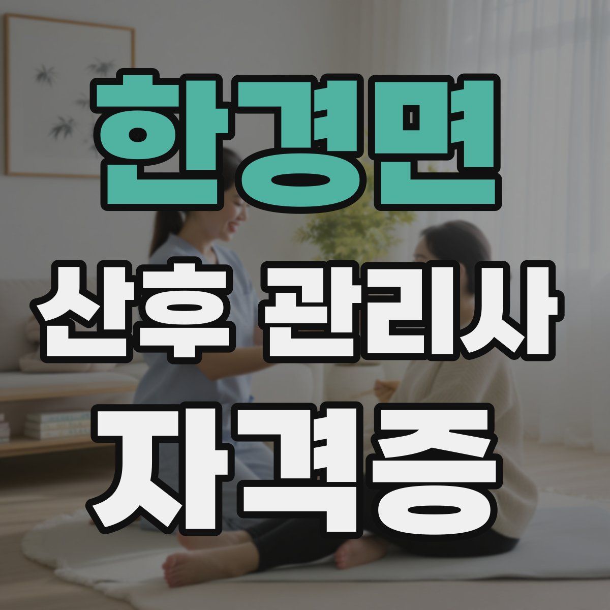 한경면 산후 관리사 자격증
