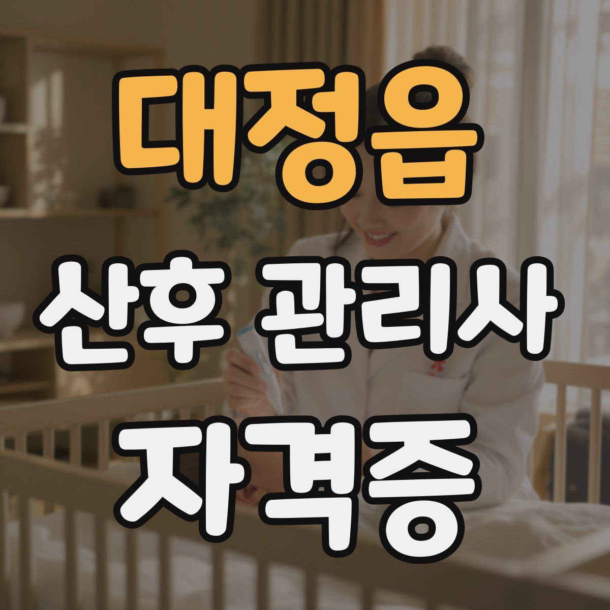 대정읍 산후 관리사 자격증