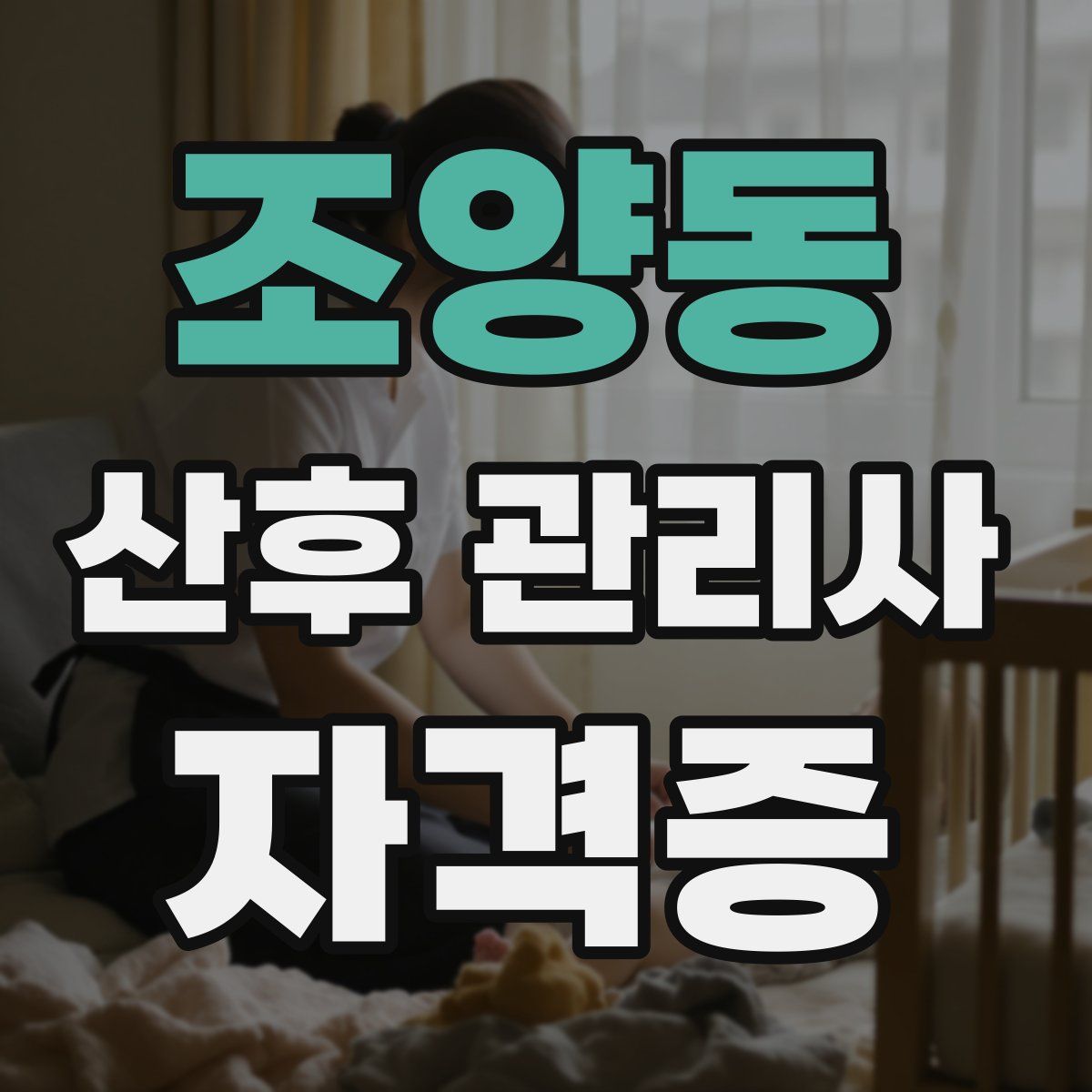 조양동 산후 관리사 자격증