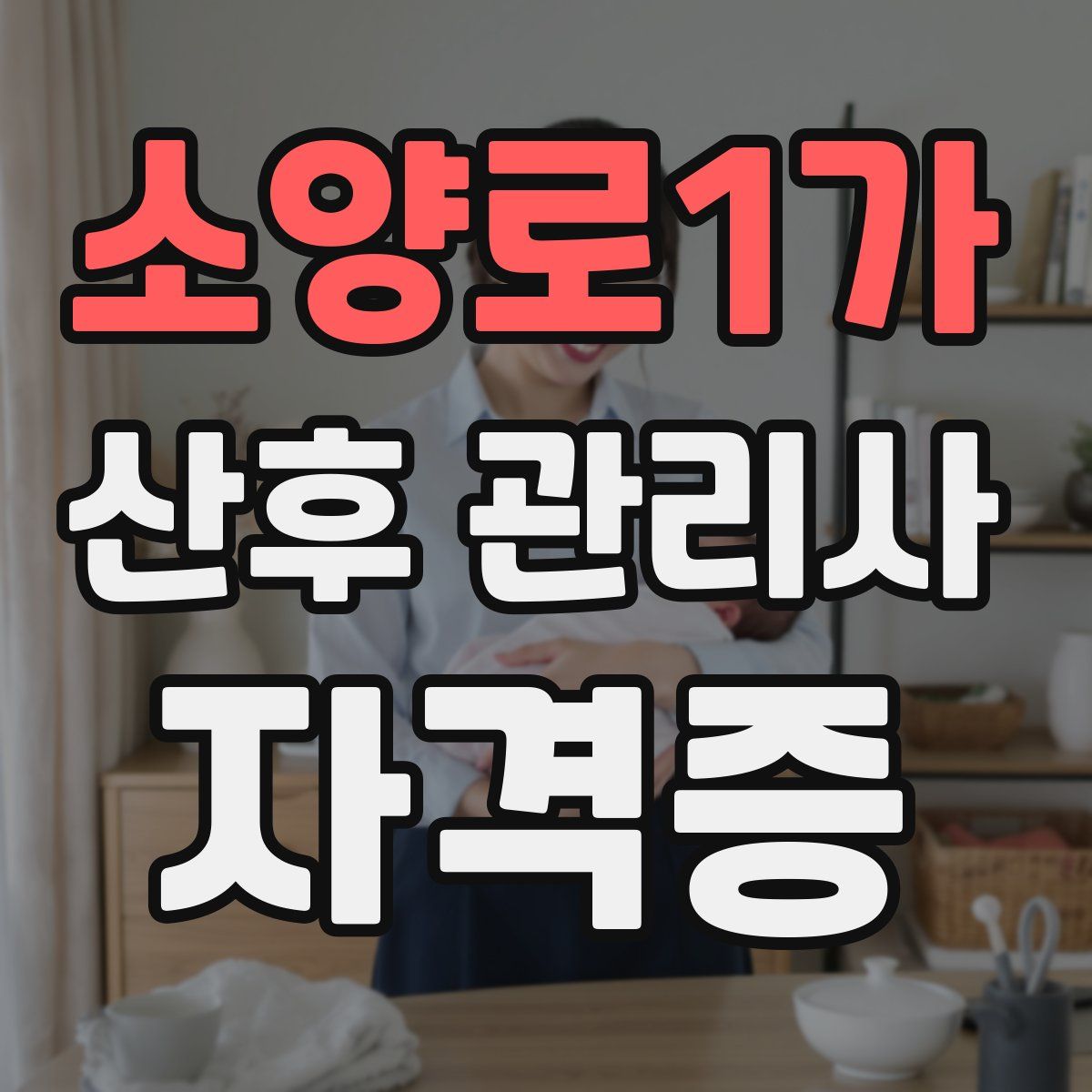 소양로1가 산후 관리사 자격증