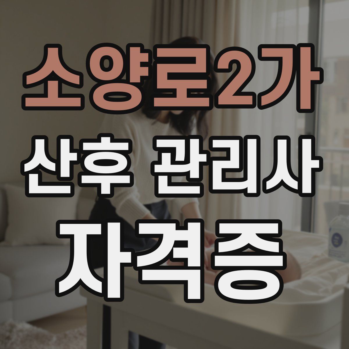 소양로2가 산후 관리사 자격증