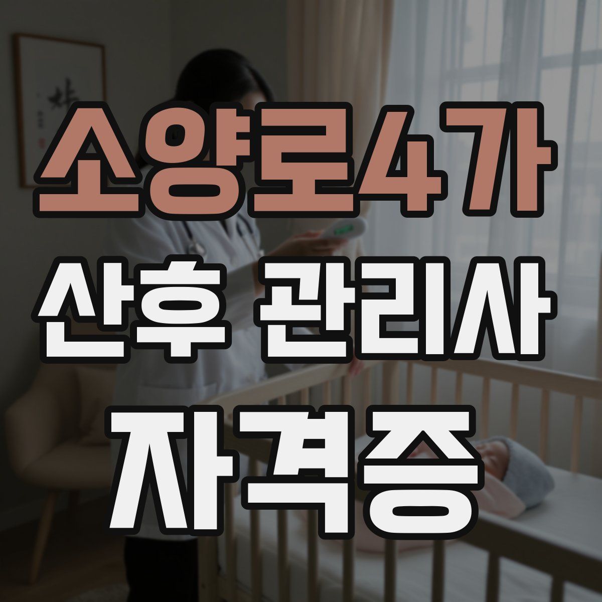 소양로4가 산후 관리사 자격증