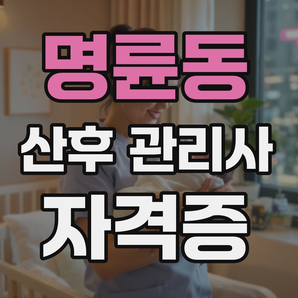 명륜동 산후 관리사 자격증