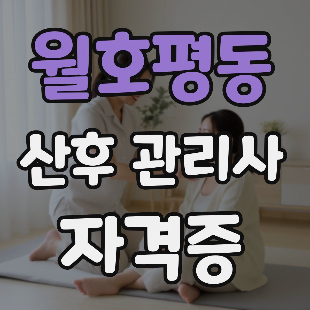 월호평동 산후 관리사 자격증