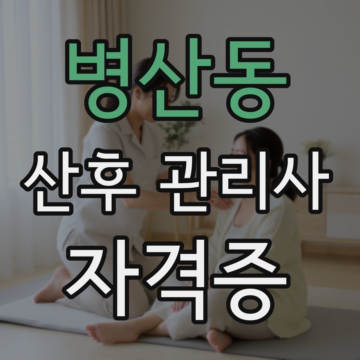 병산동 산후 관리사 자격증 산모 회복을 돕는 하루 루틴 예시