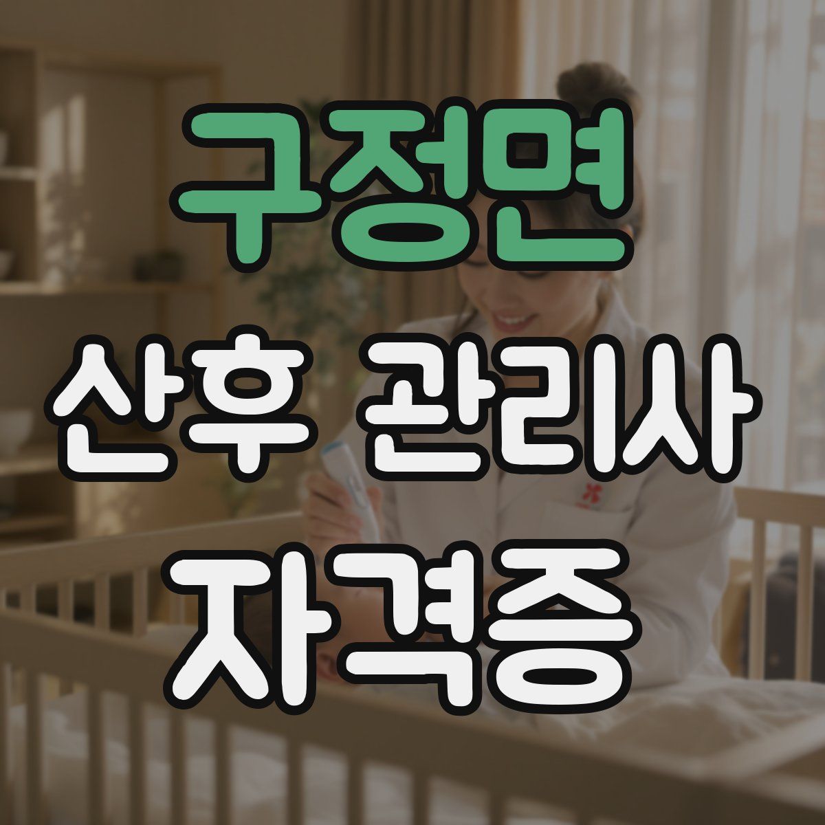 구정면 산후 관리사 자격증