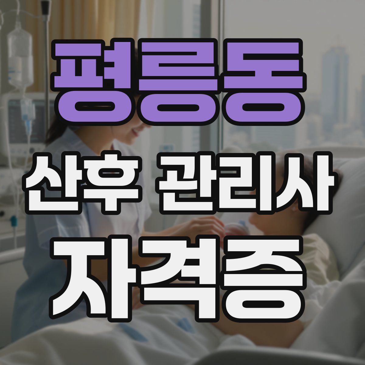 평릉동 산후 관리사 자격증