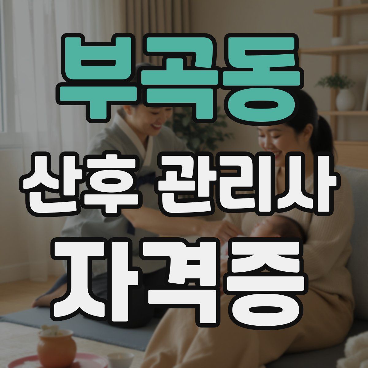 부곡동 산후 관리사 자격증