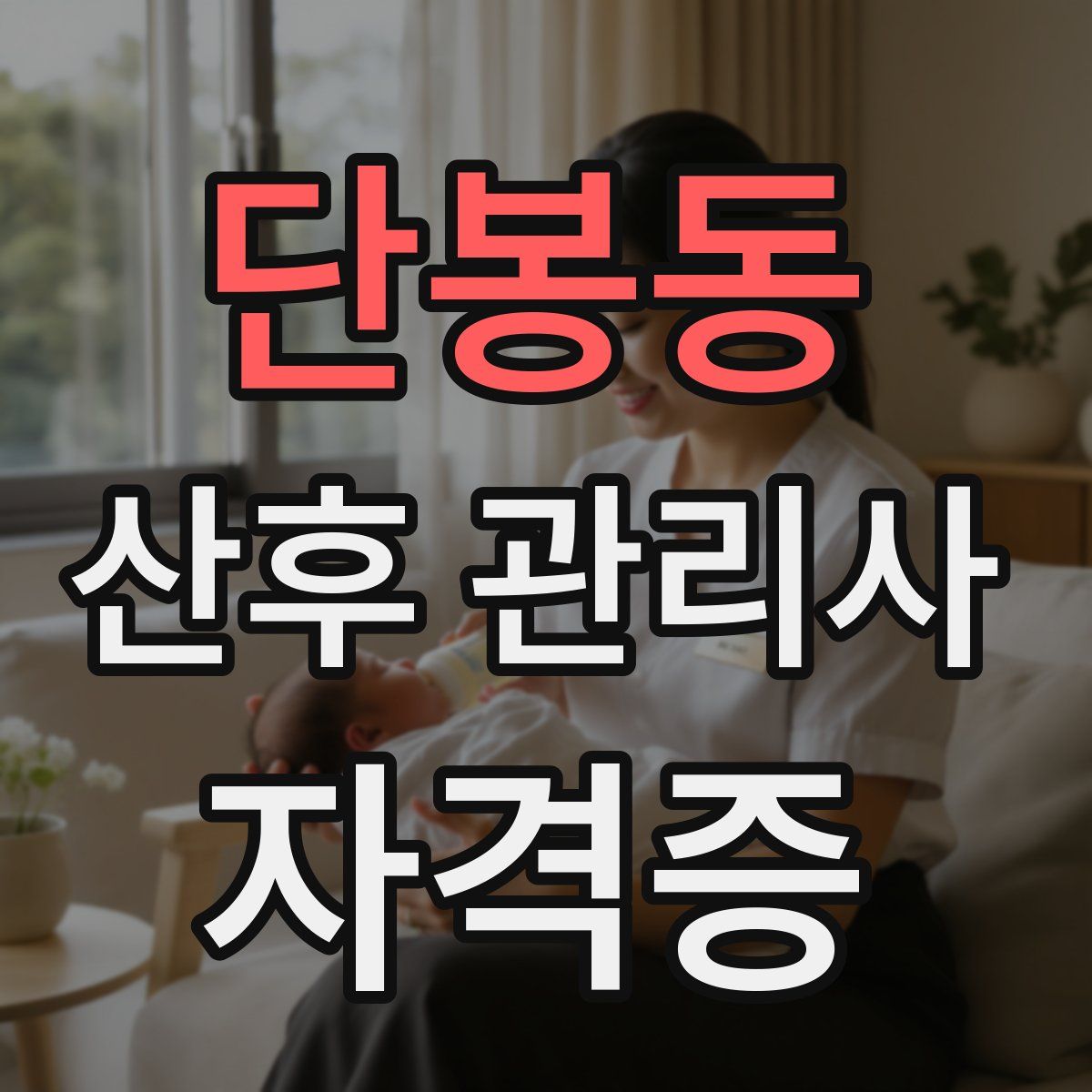 단봉동 산후 관리사 자격증