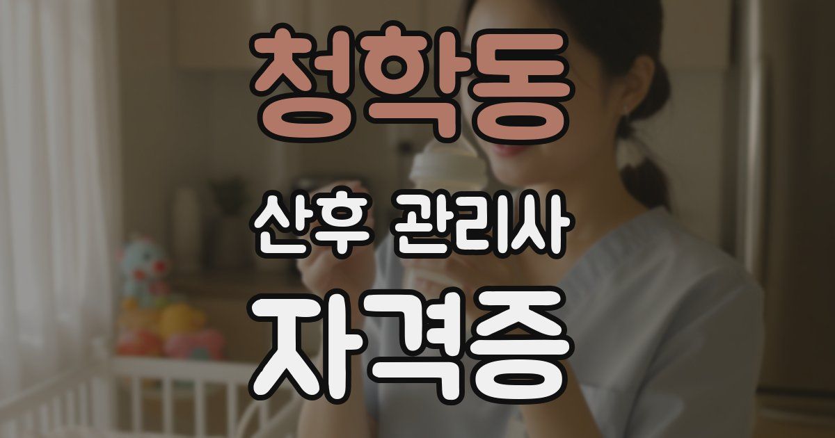 청학동 산후 관리사 자격증