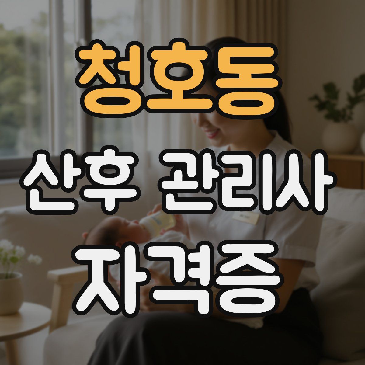 청호동 산후 관리사 자격증