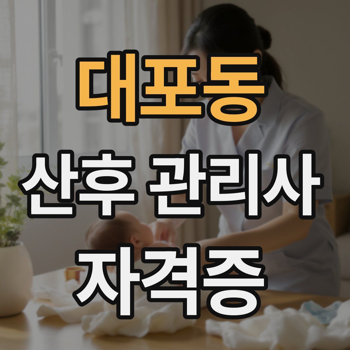 대포동 산후 관리사 자격증