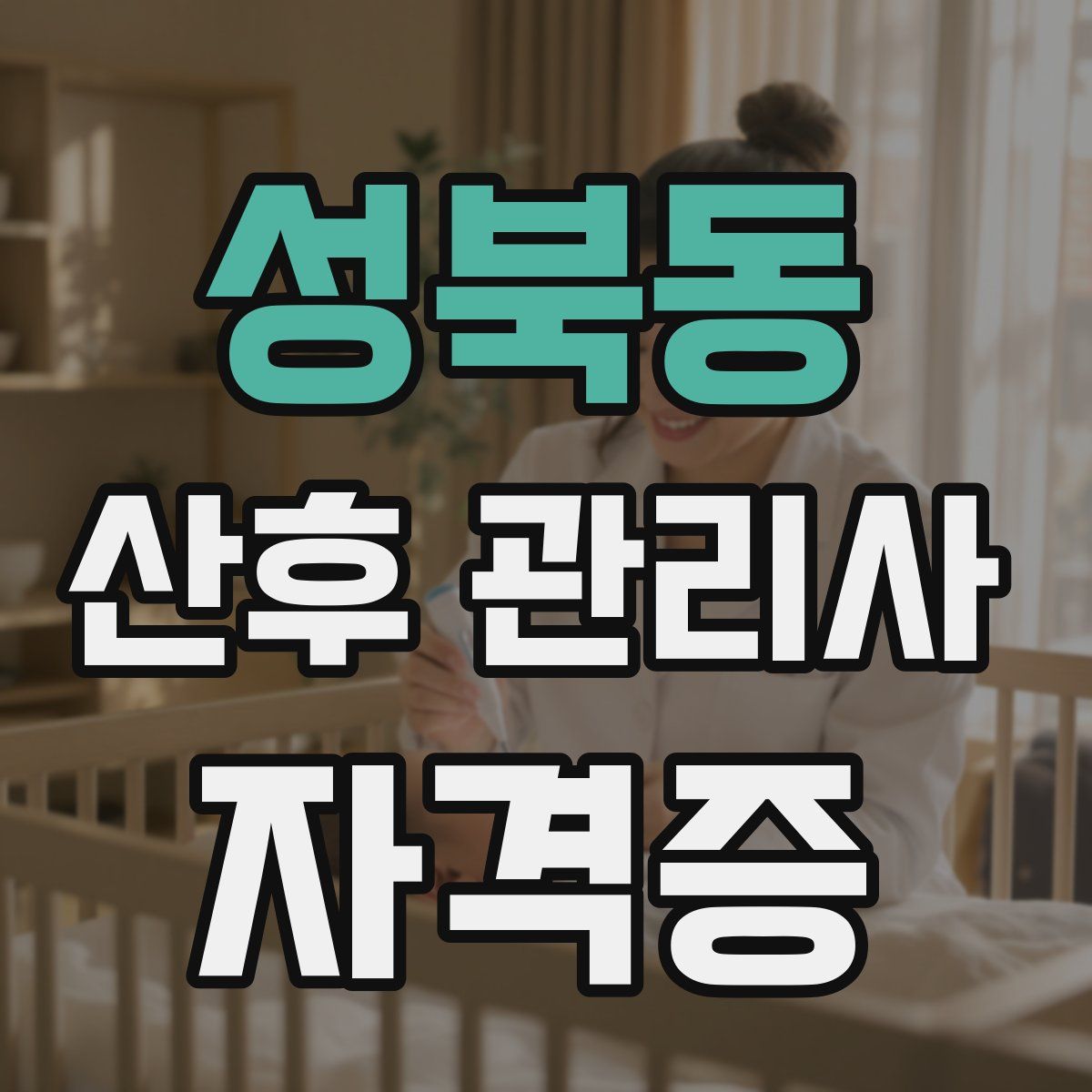 성북동 산후 관리사 자격증