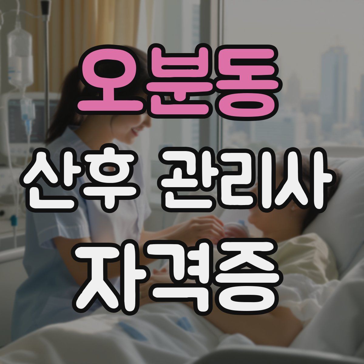 오분동 산후 관리사 자격증