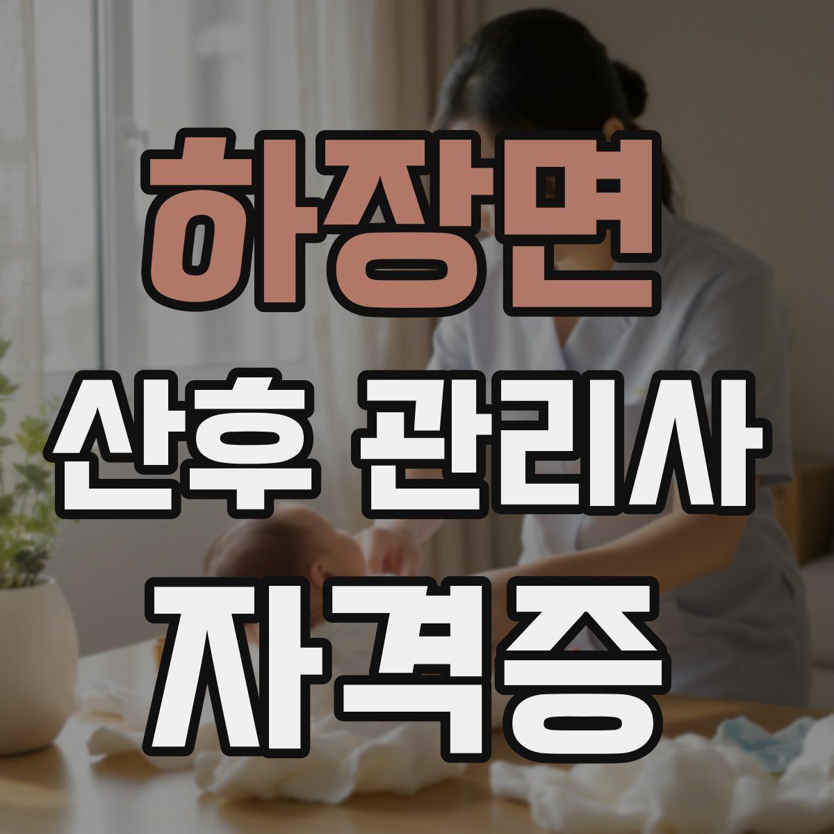 하장면 산후 관리사 자격증