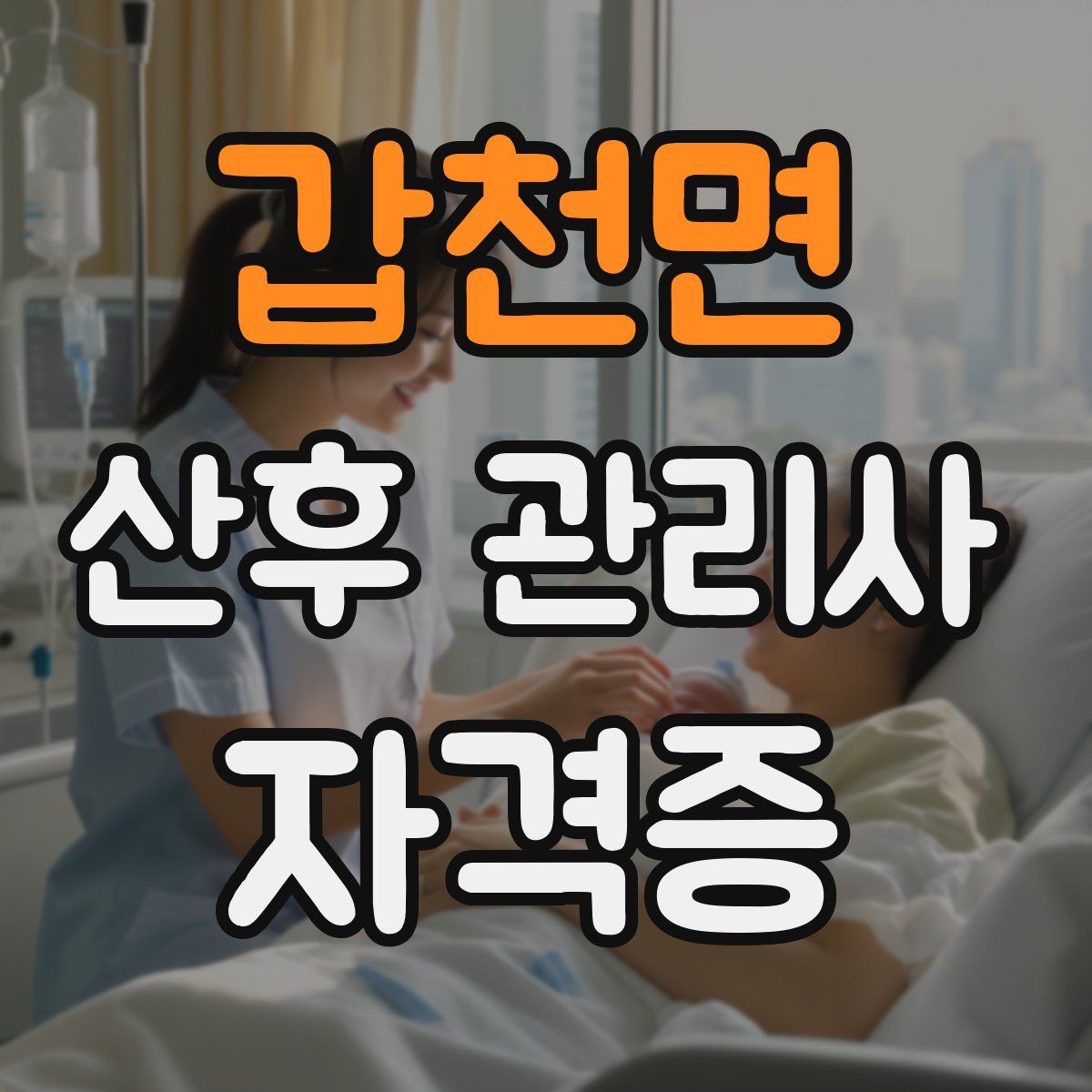 갑천면 산후 관리사 자격증