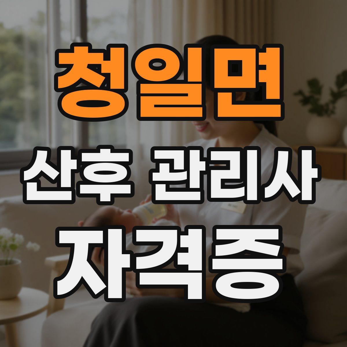 청일면 산후 관리사 자격증