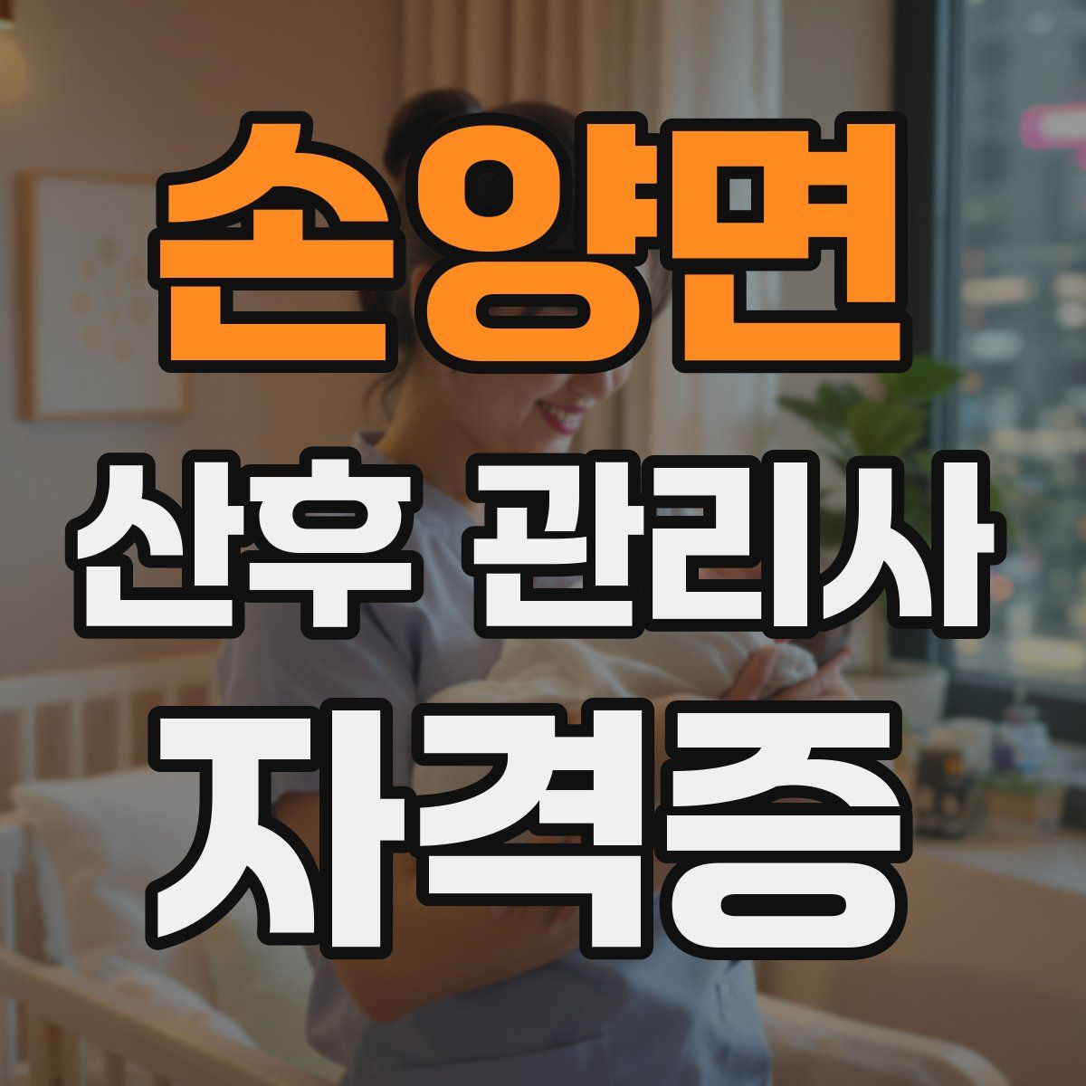 손양면 산후 관리사 자격증