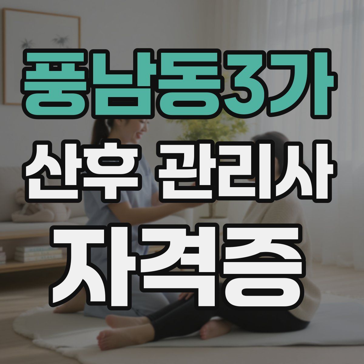 풍남동3가 산후 관리사 자격증
