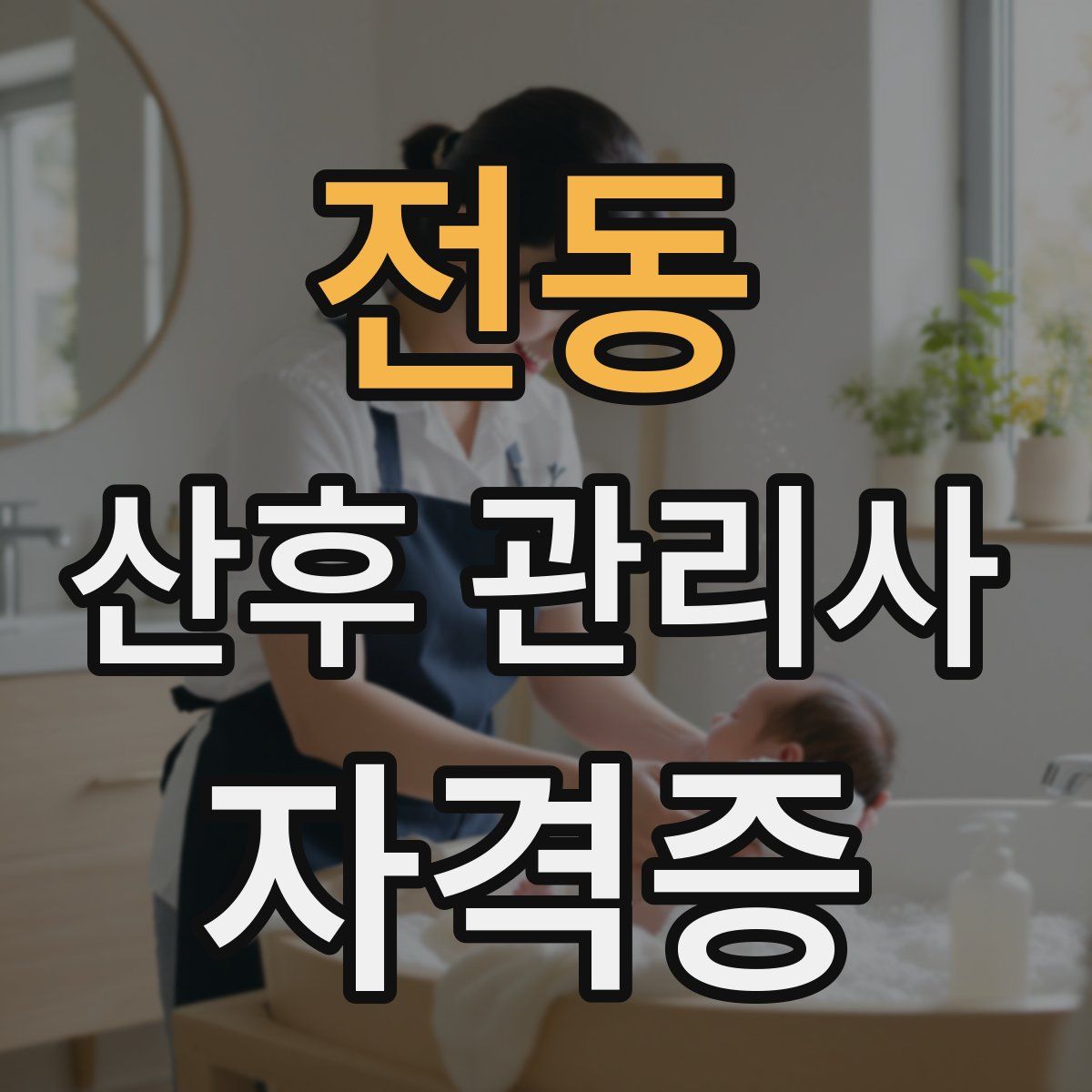전동 산후 관리사 자격증