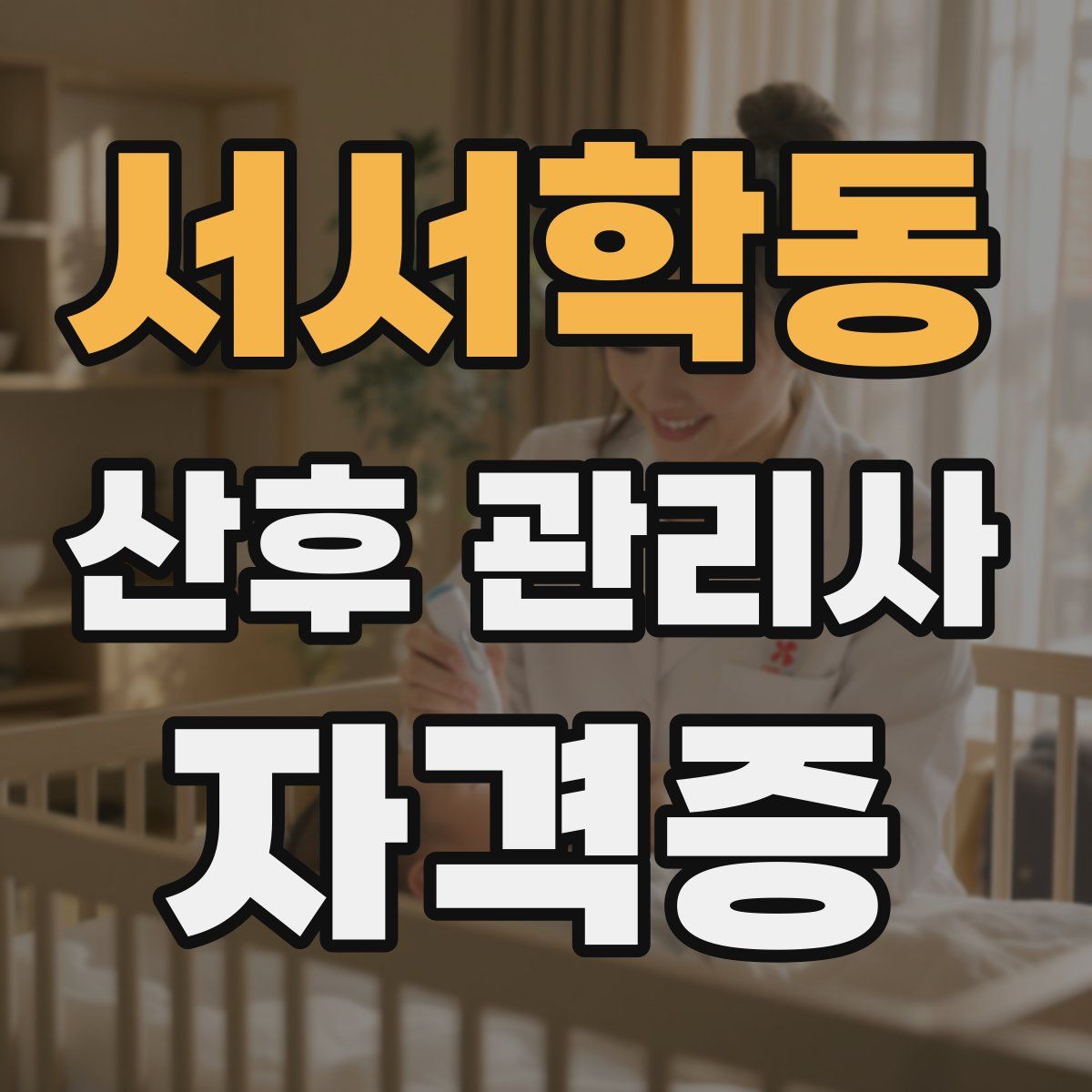 서서학동 산후 관리사 자격증