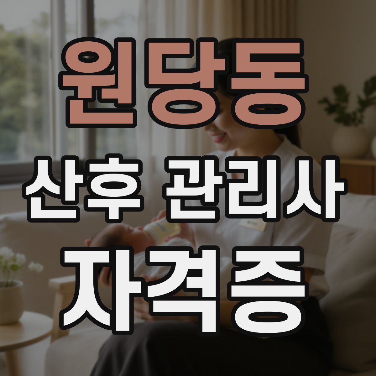 원당동 산후 관리사 자격증