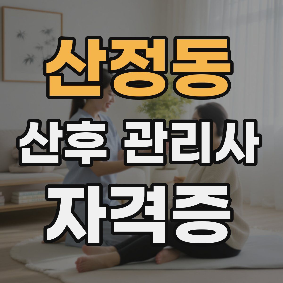 산정동 산후 관리사 자격증