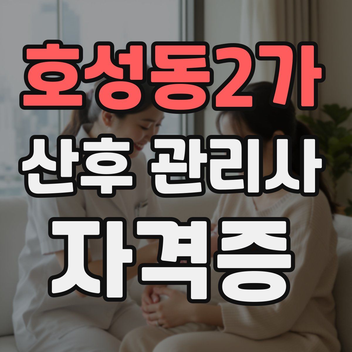 호성동2가 산후 관리사 자격증