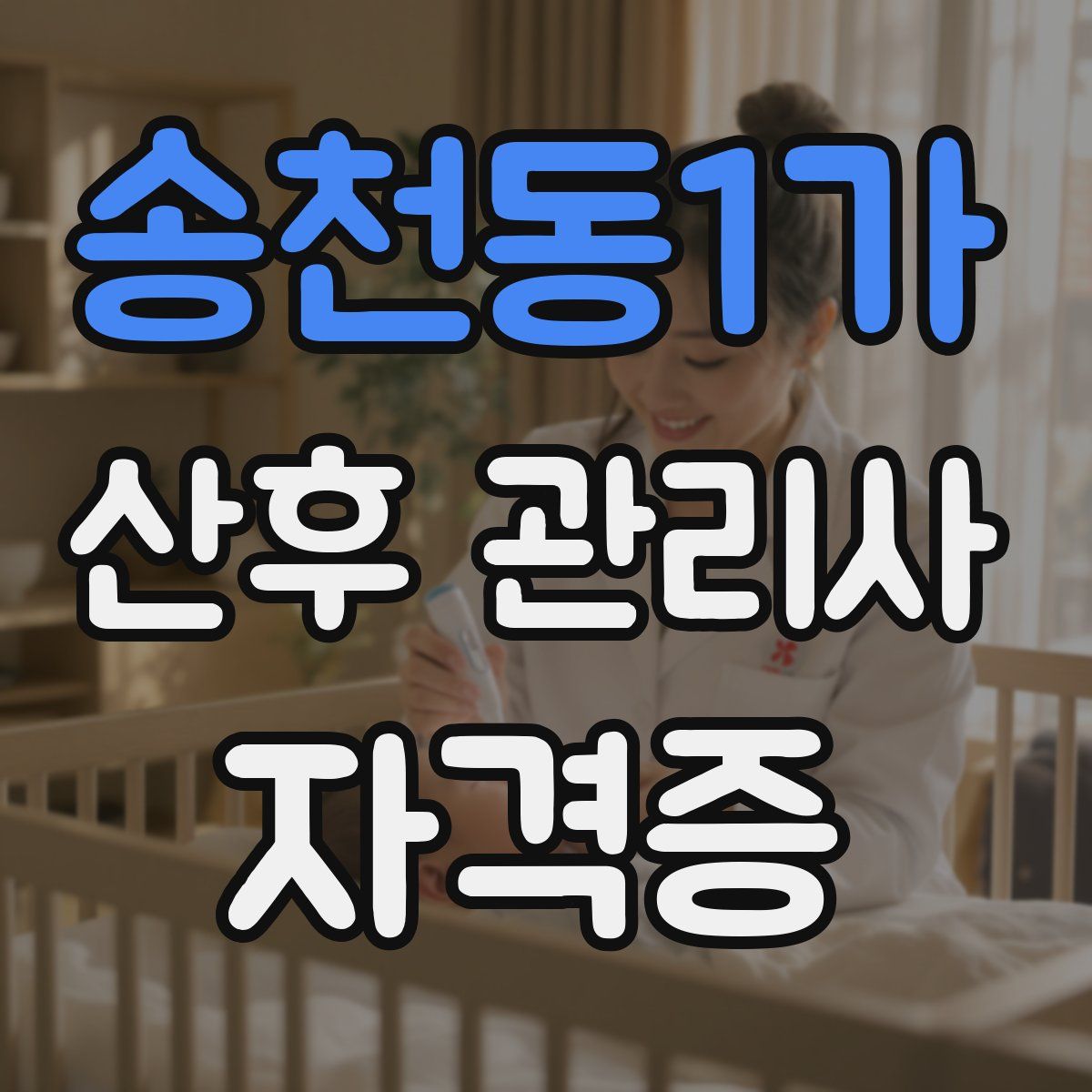 송천동1가 산후 관리사 자격증