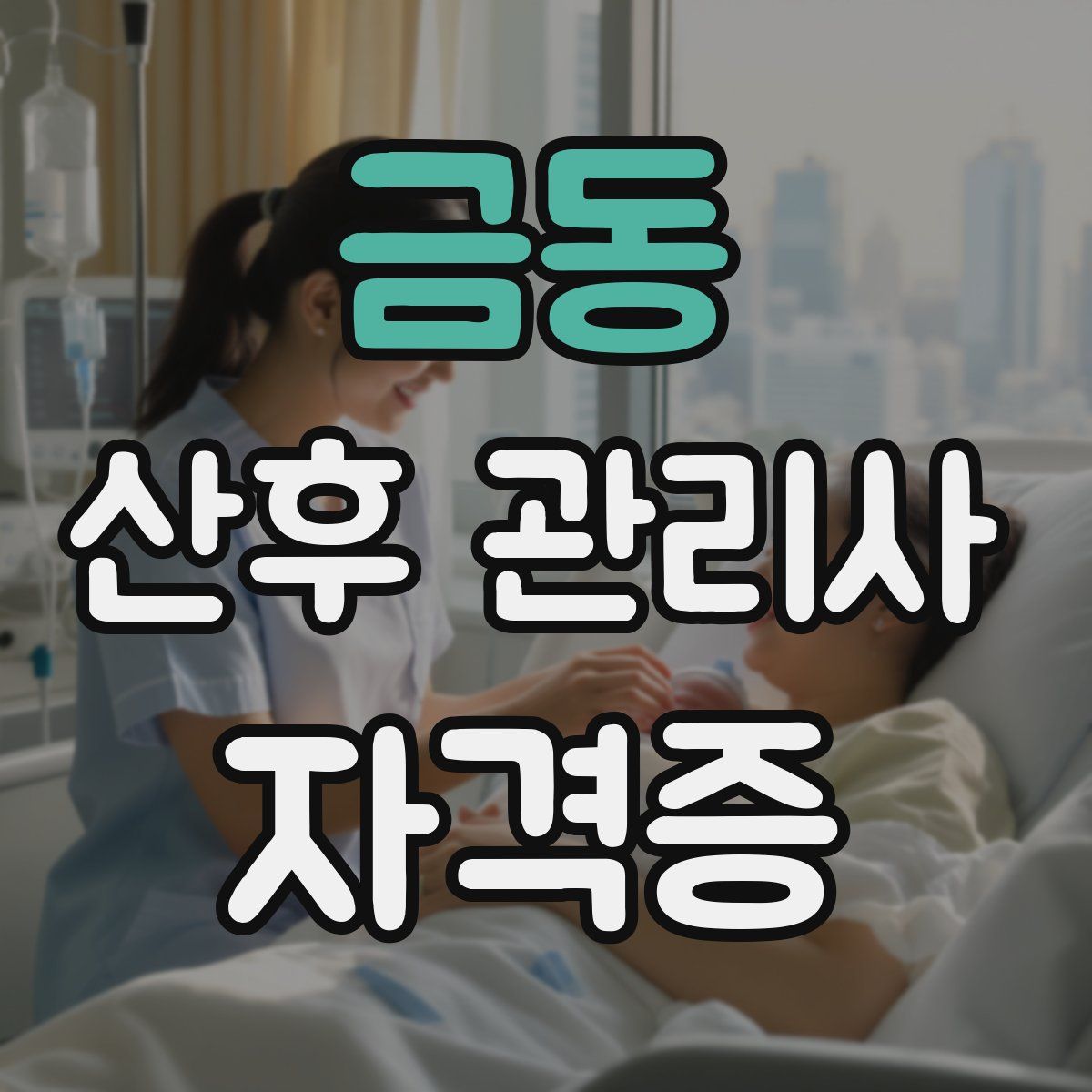 금동 산후 관리사 자격증