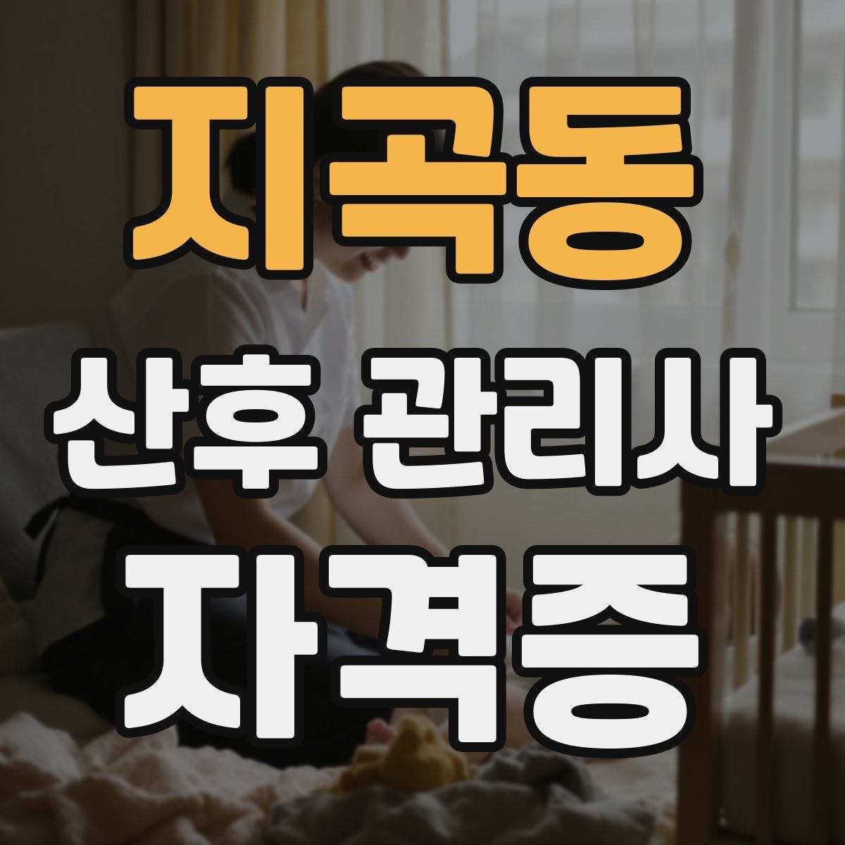 지곡동 산후 관리사 자격증