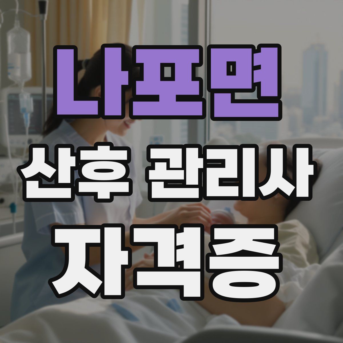 나포면 산후 관리사 자격증