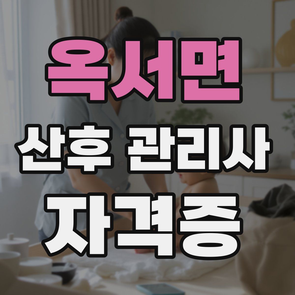 옥서면 산후 관리사 자격증