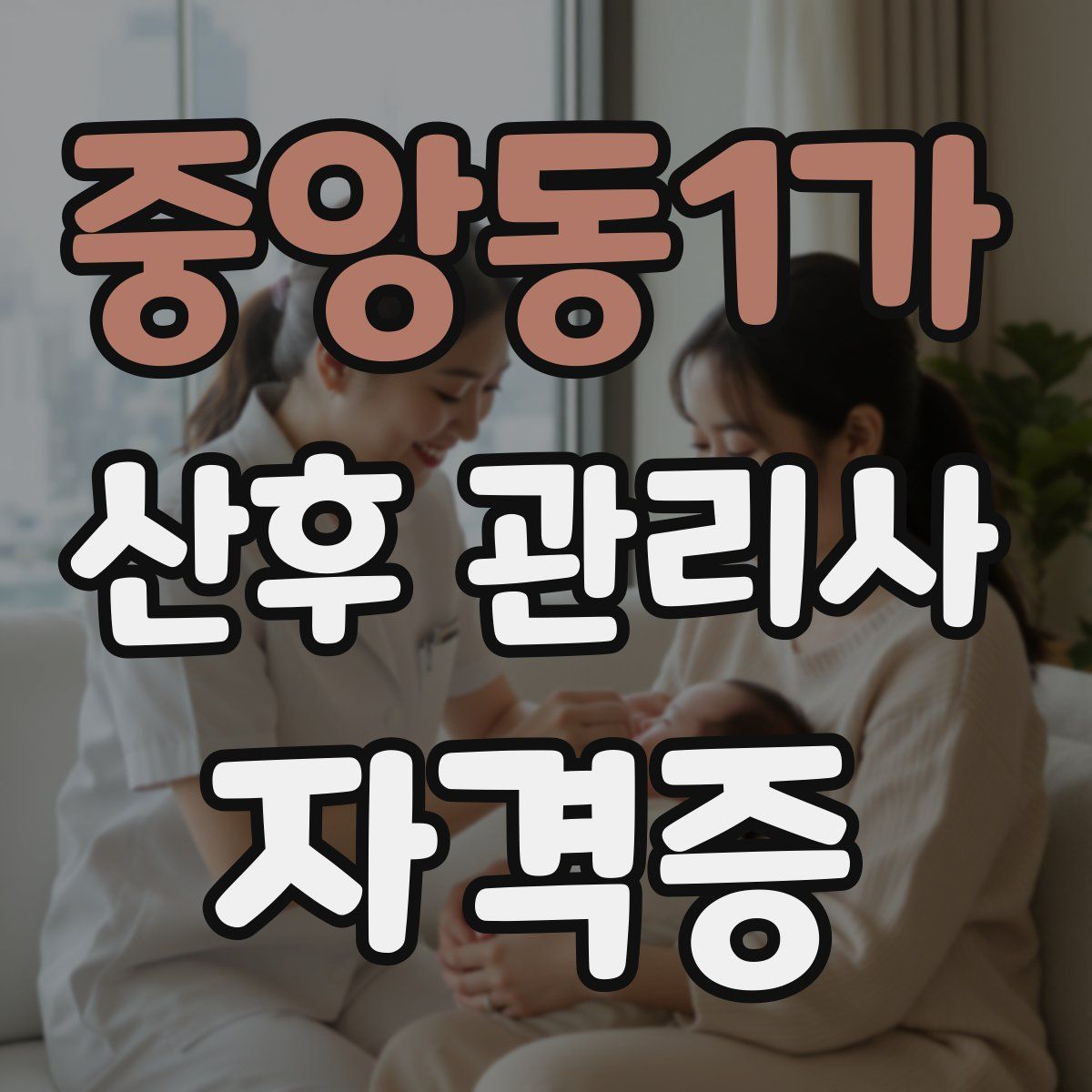 중앙동1가 산후 관리사 자격증