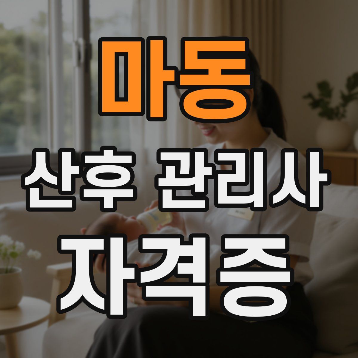 마동 산후 관리사 자격증