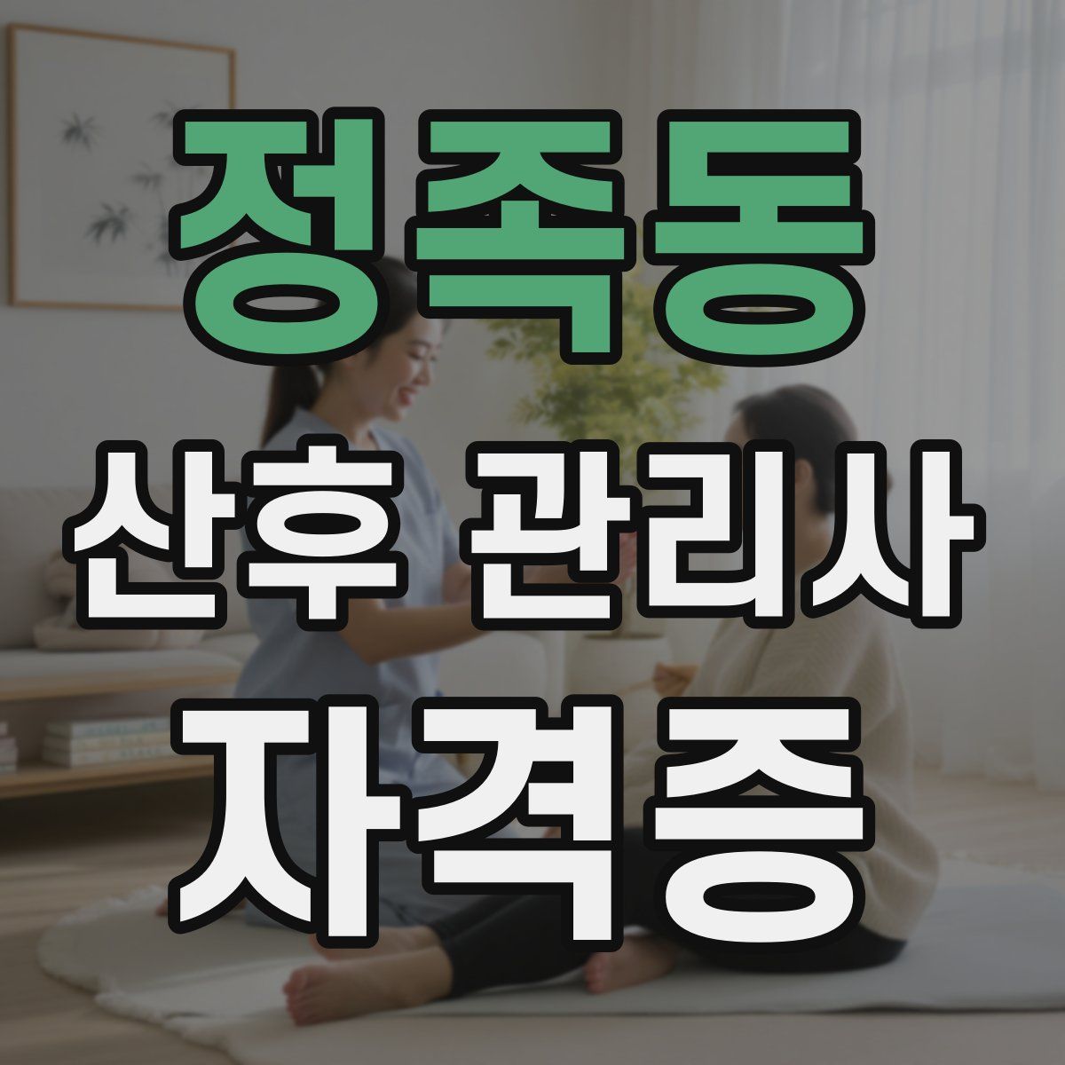 정족동 산후 관리사 자격증