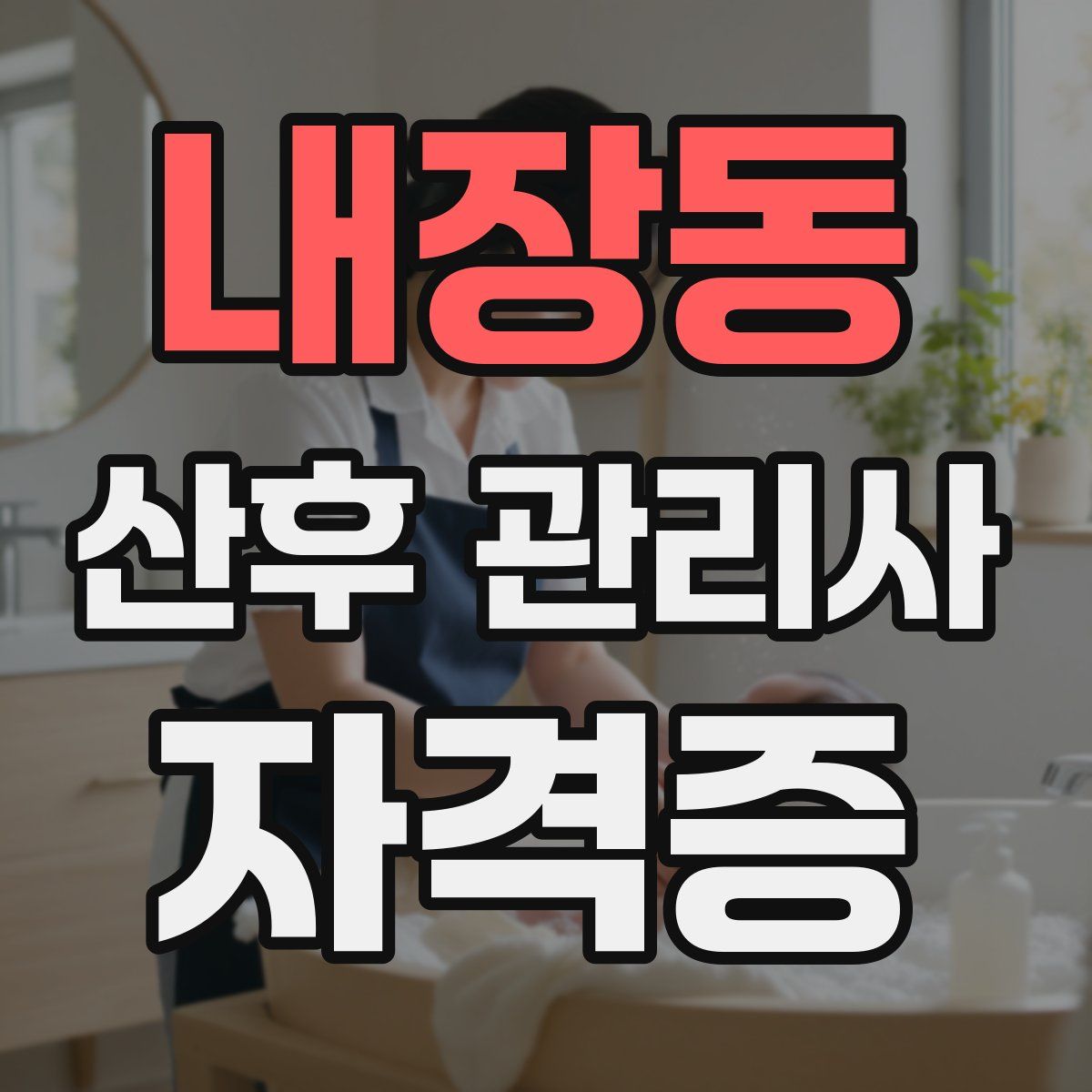 내장동 산후 관리사 자격증
