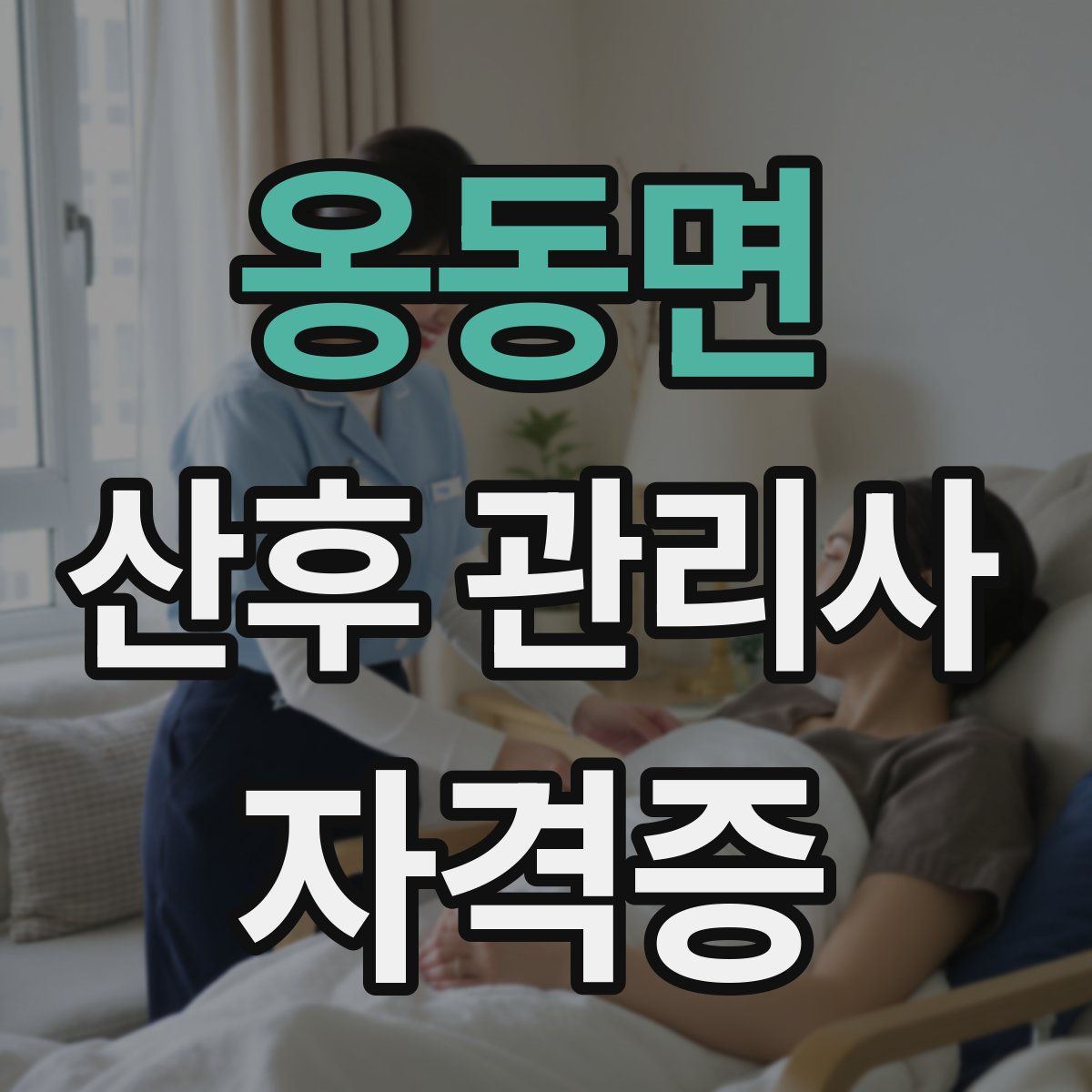 옹동면 산후 관리사 자격증