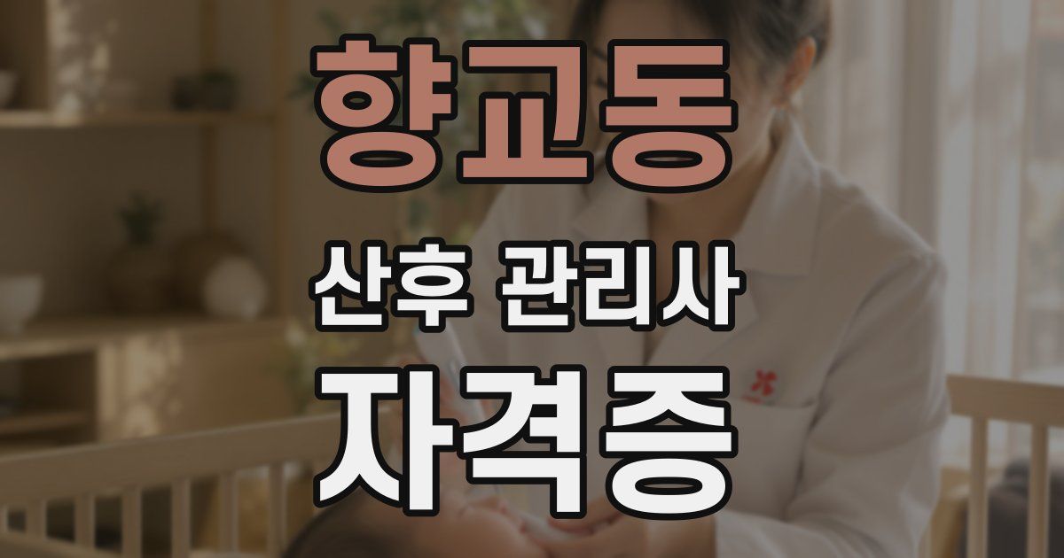 향교동 산후 관리사 자격증