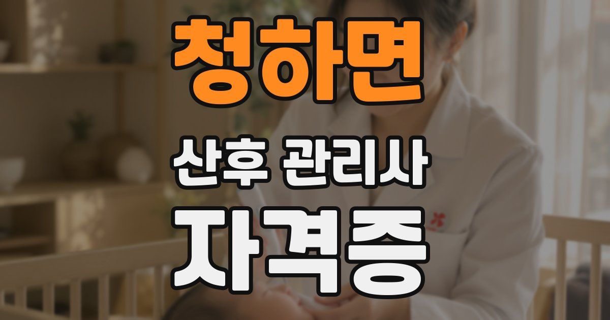 청하면 산후 관리사 자격증