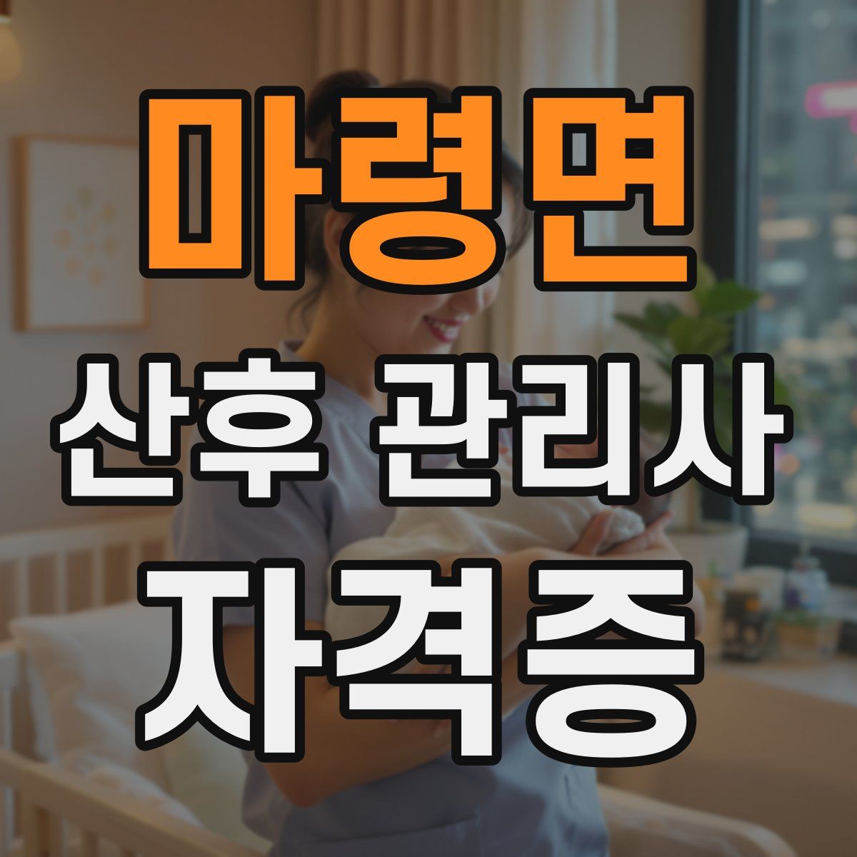 마령면 산후 관리사 자격증