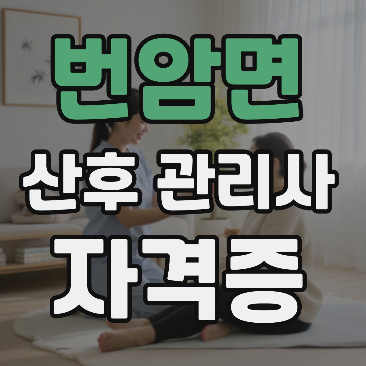 번암면 산후 관리사 자격증