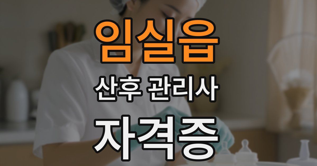 임실읍 산후 관리사 자격증