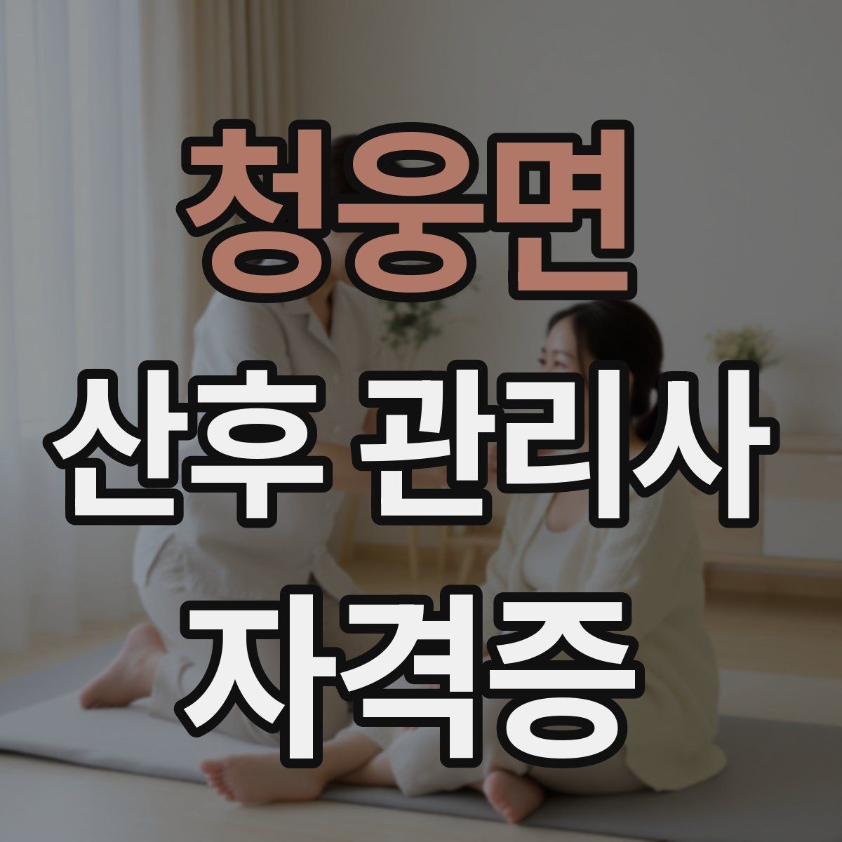 청웅면 산후 관리사 자격증 취득을 고민하는 분께 현실적인 기준