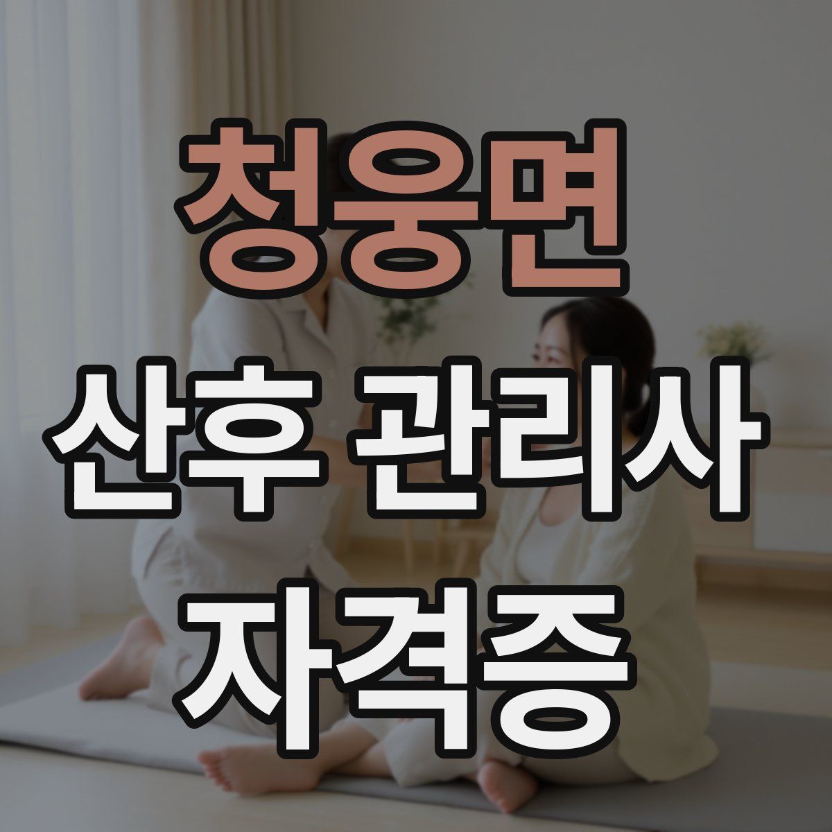 청웅면 산후 관리사 자격증