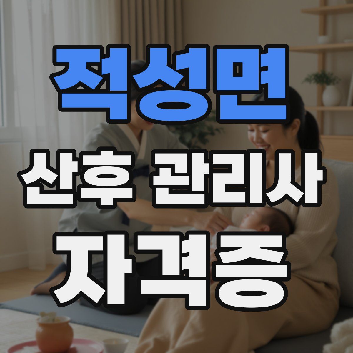 적성면 산후 관리사 자격증