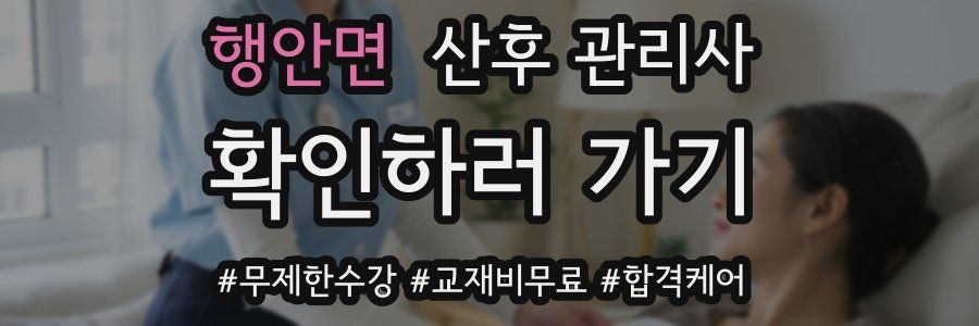 행안면 산후 관리사 자격증