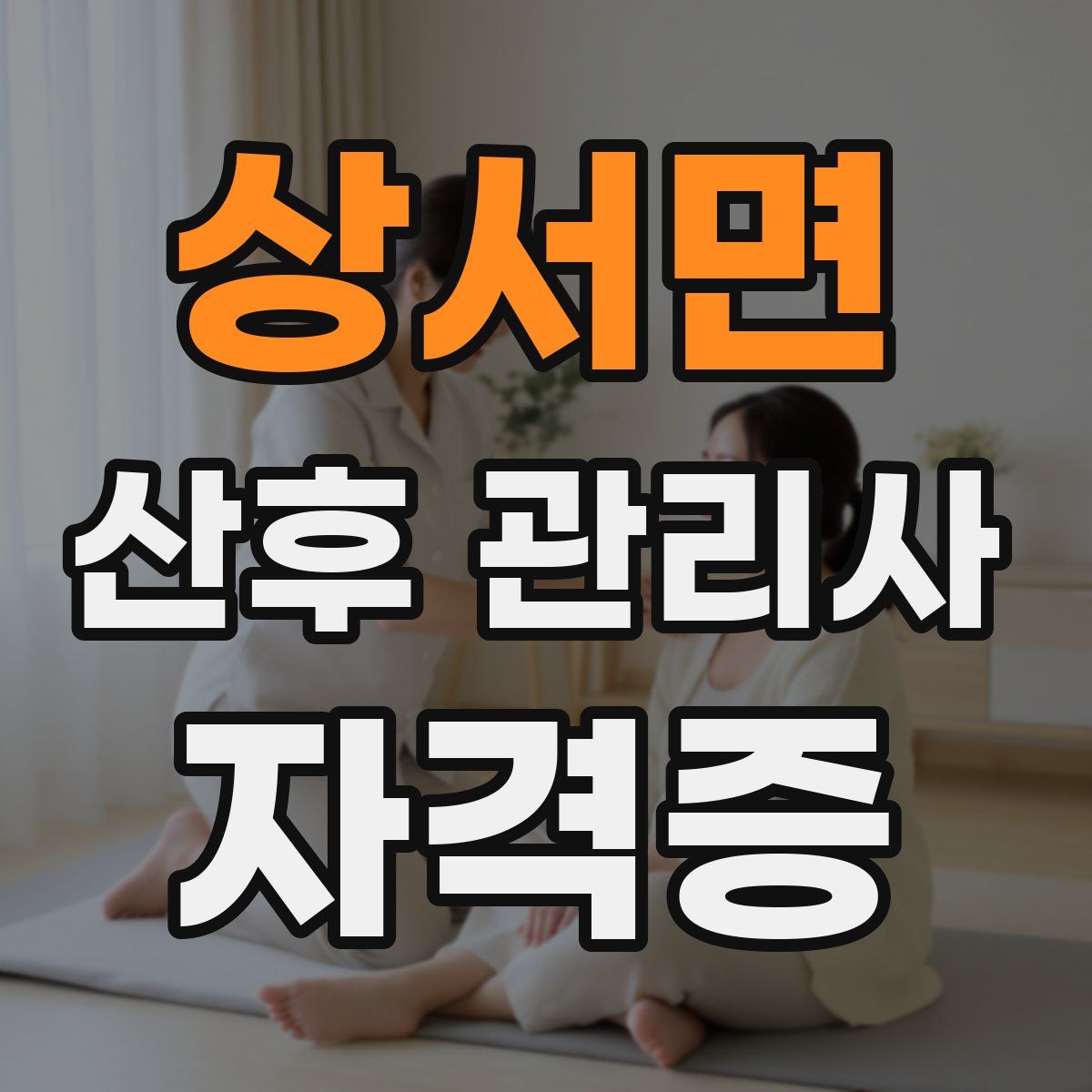 상서면 산후 관리사 자격증